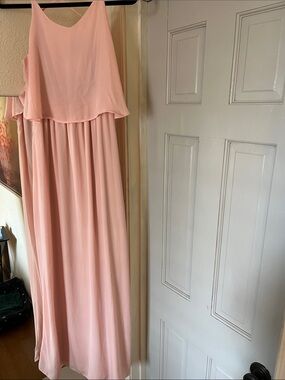Blush Pink Flowing Maxi Dress